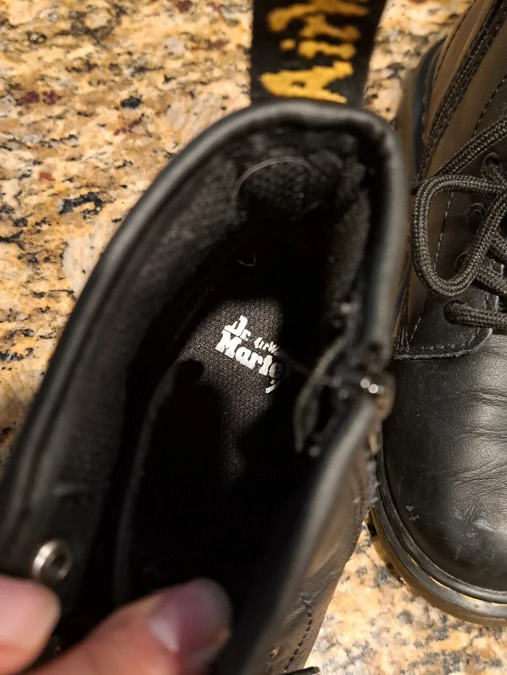 Dr. Martens Black Leather Lace-Up Combat Boots